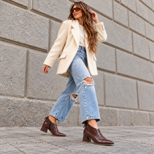 Zaragoza – Croc Ankle Boots
