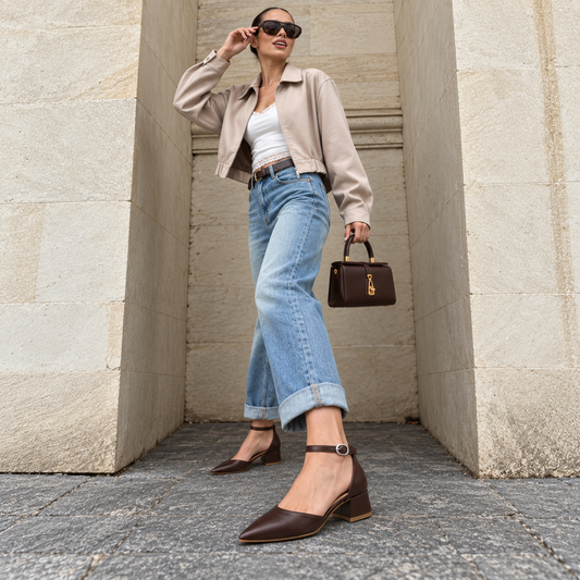 Monroe – Ankle Strap Block Heel
