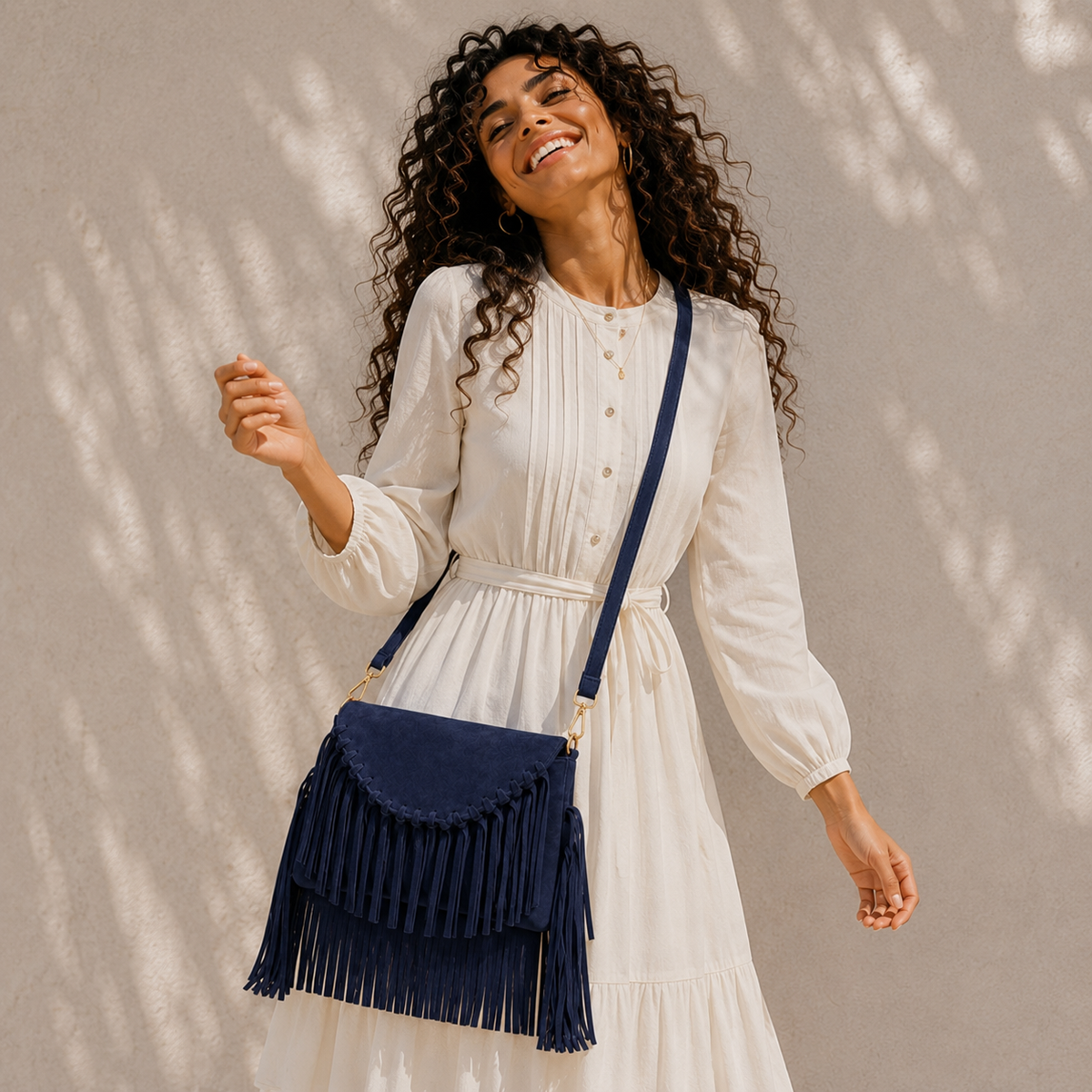 Solenza – Suede Fringe Bag
