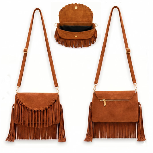 Solenza – Suede Fringe Bag