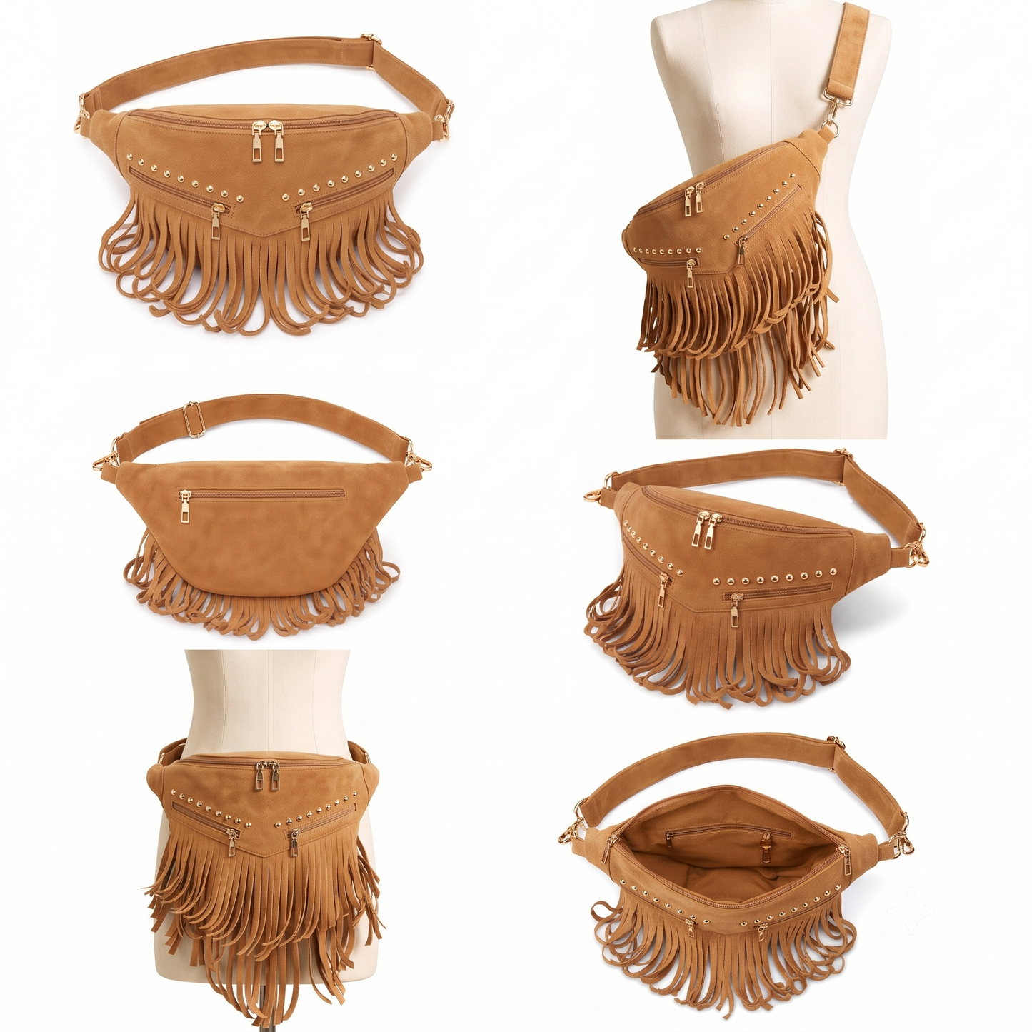 Kalira – Suede Fringe Waist Bag