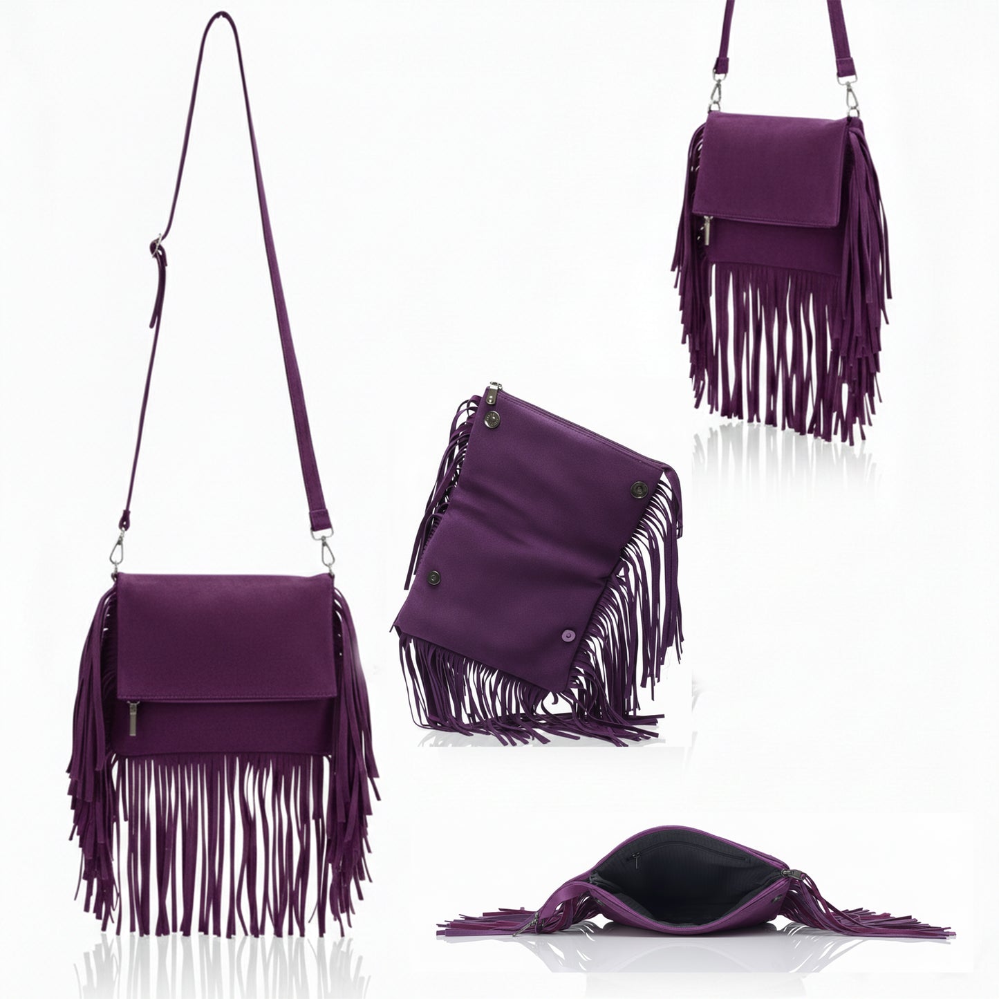 Juno – Suede Fringe Crossbody