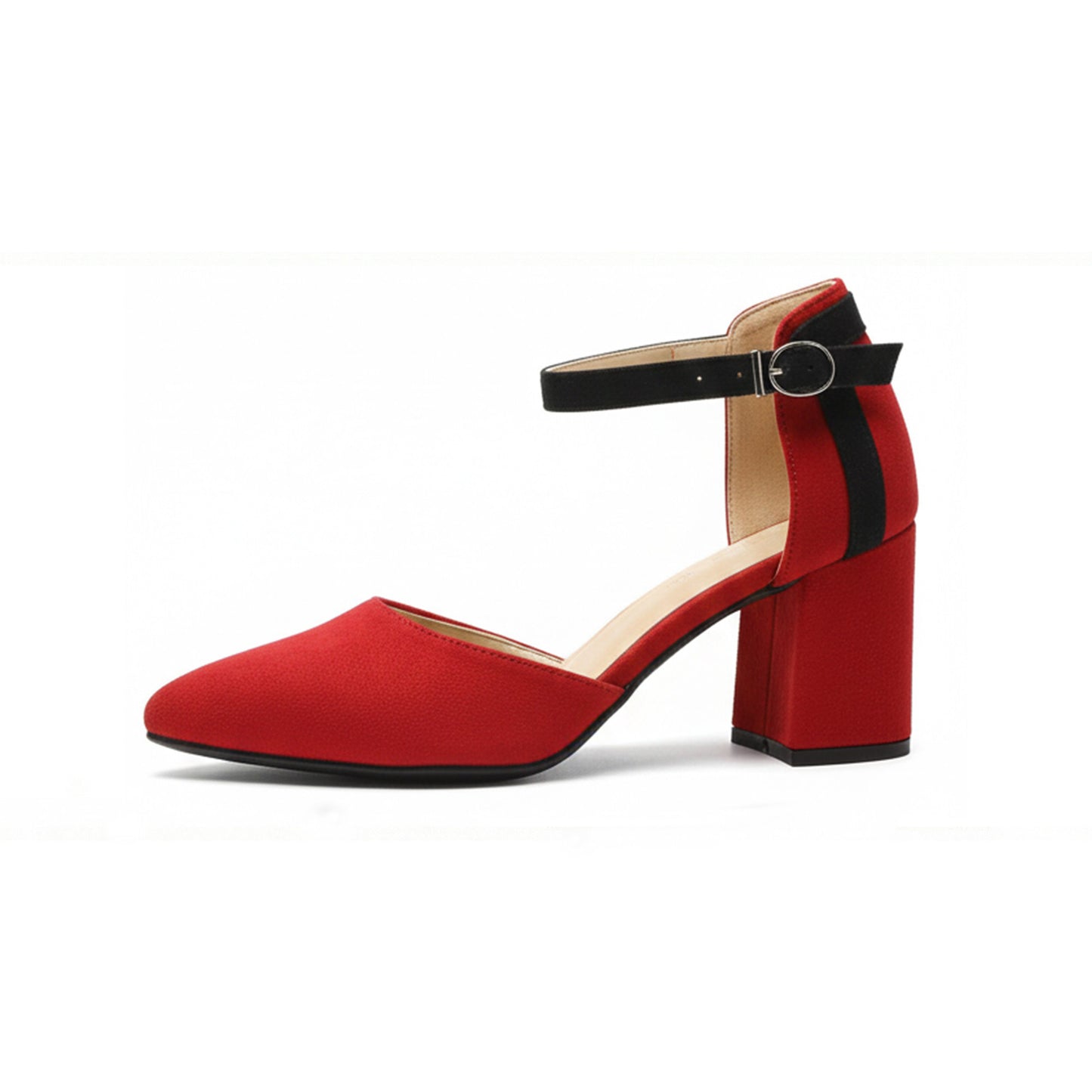 Liza – Suede Mid Block Heel
