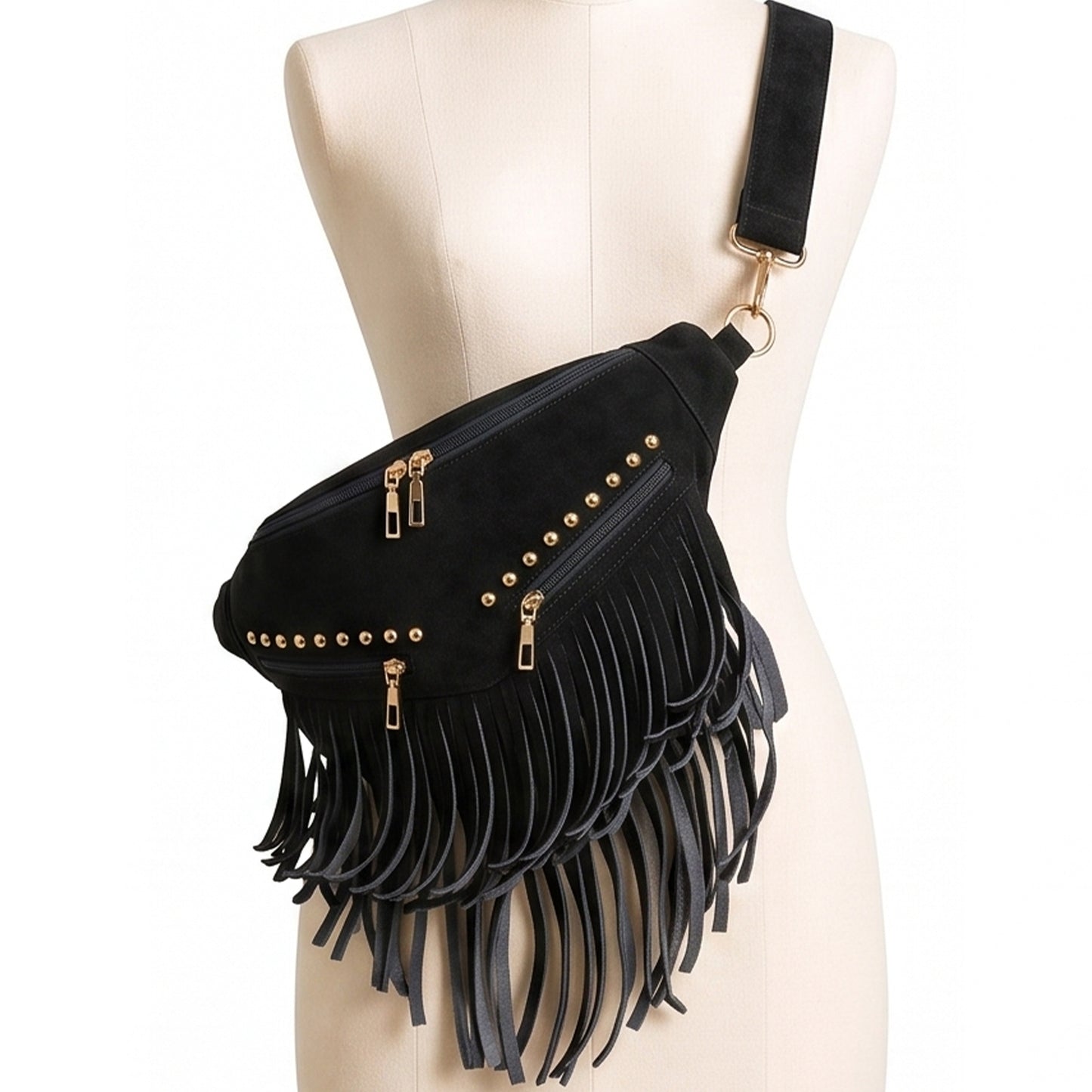Kalira – Suede Fringe Waist Bag