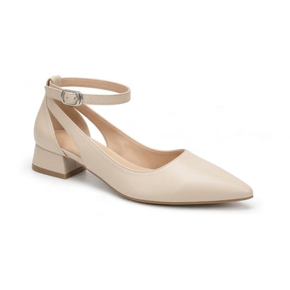 Ronda – Ankle Strap Block Heel Pumps