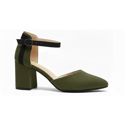 Liza – Suede Mid Block Heel