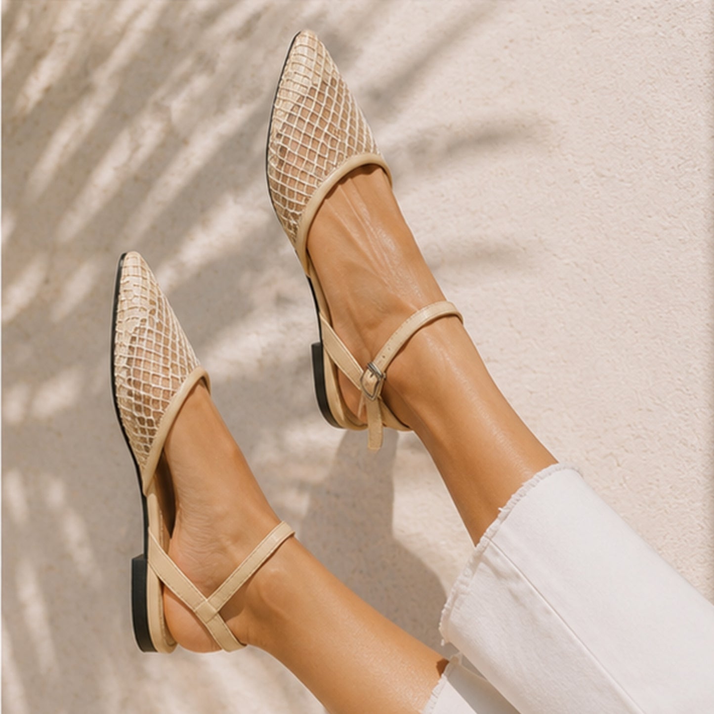 Avery – Mesh Slingback Flats