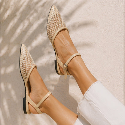 Avery – Mesh Slingback Flats