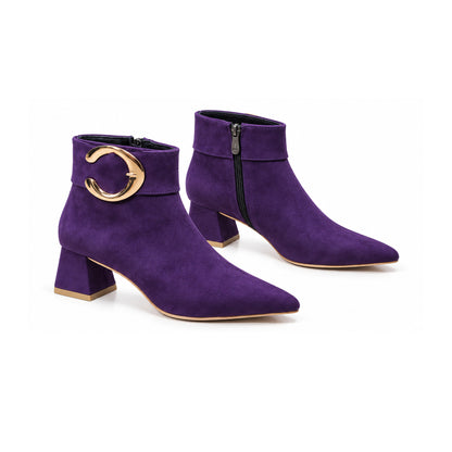 Catalina – Statement Buckle Ankle Boots