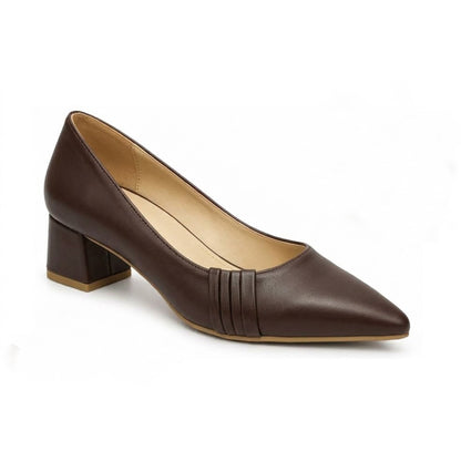 Madison – Pleated Block Heel Pumps