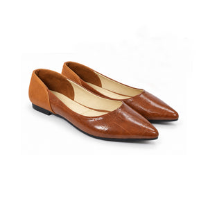 Zavia – Croc Pointed Flats