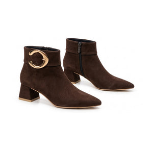 Catalina – Statement Buckle Ankle Boots
