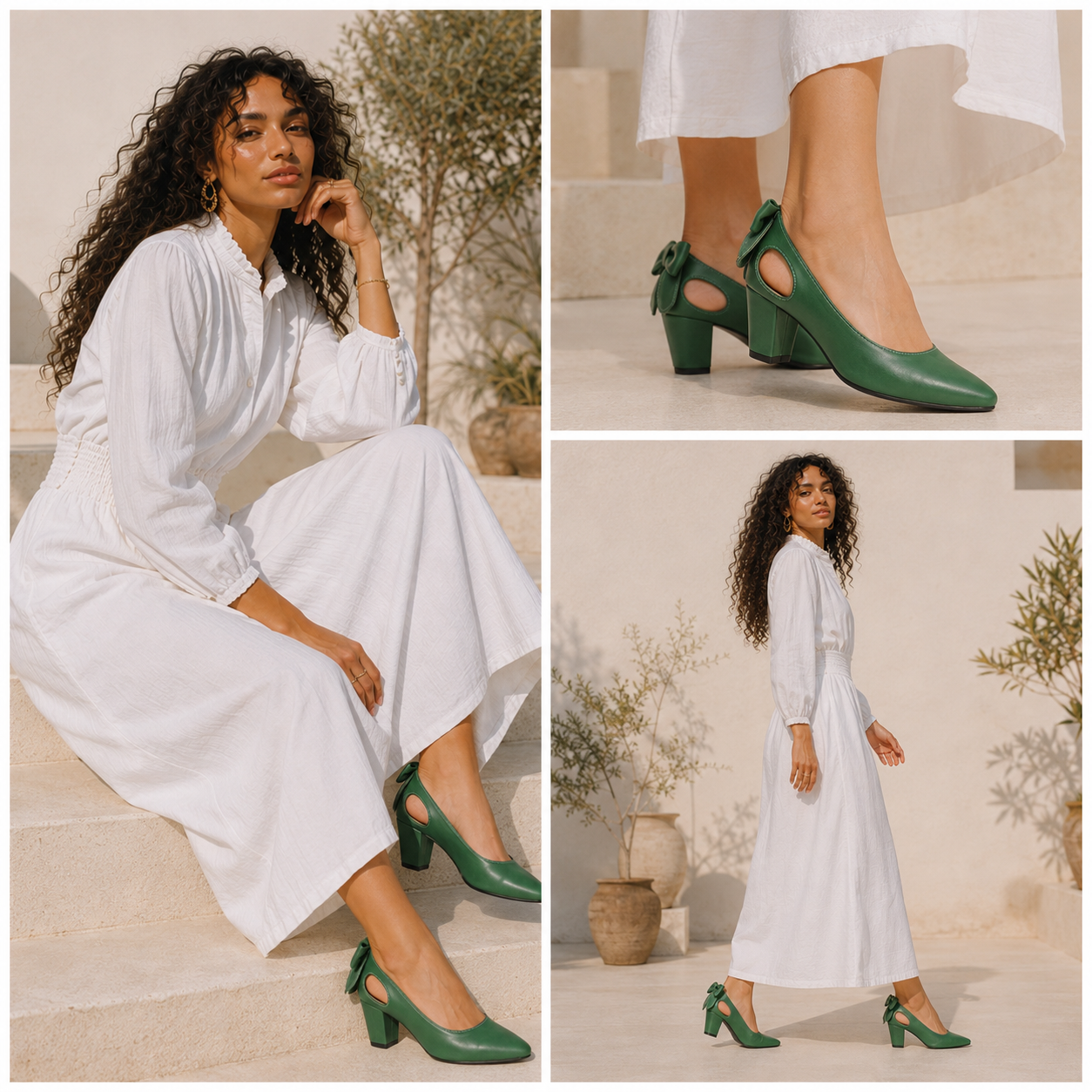 Anaya – Bow Mid Heel