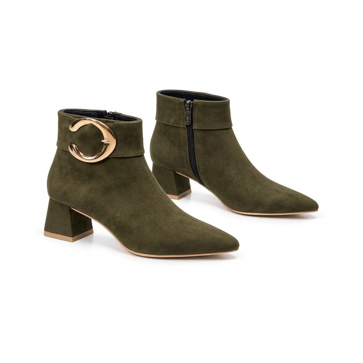 Catalina – Statement Buckle Ankle Boots