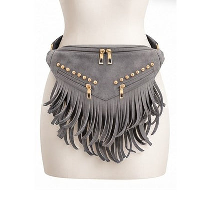 Kalira – Suede Fringe Waist Bag