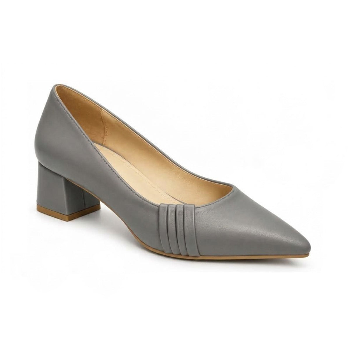 Madison – Pleated Block Heel Pumps
