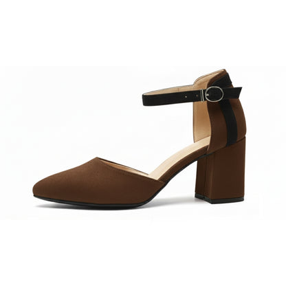 Liza – Suede Mid Block Heel