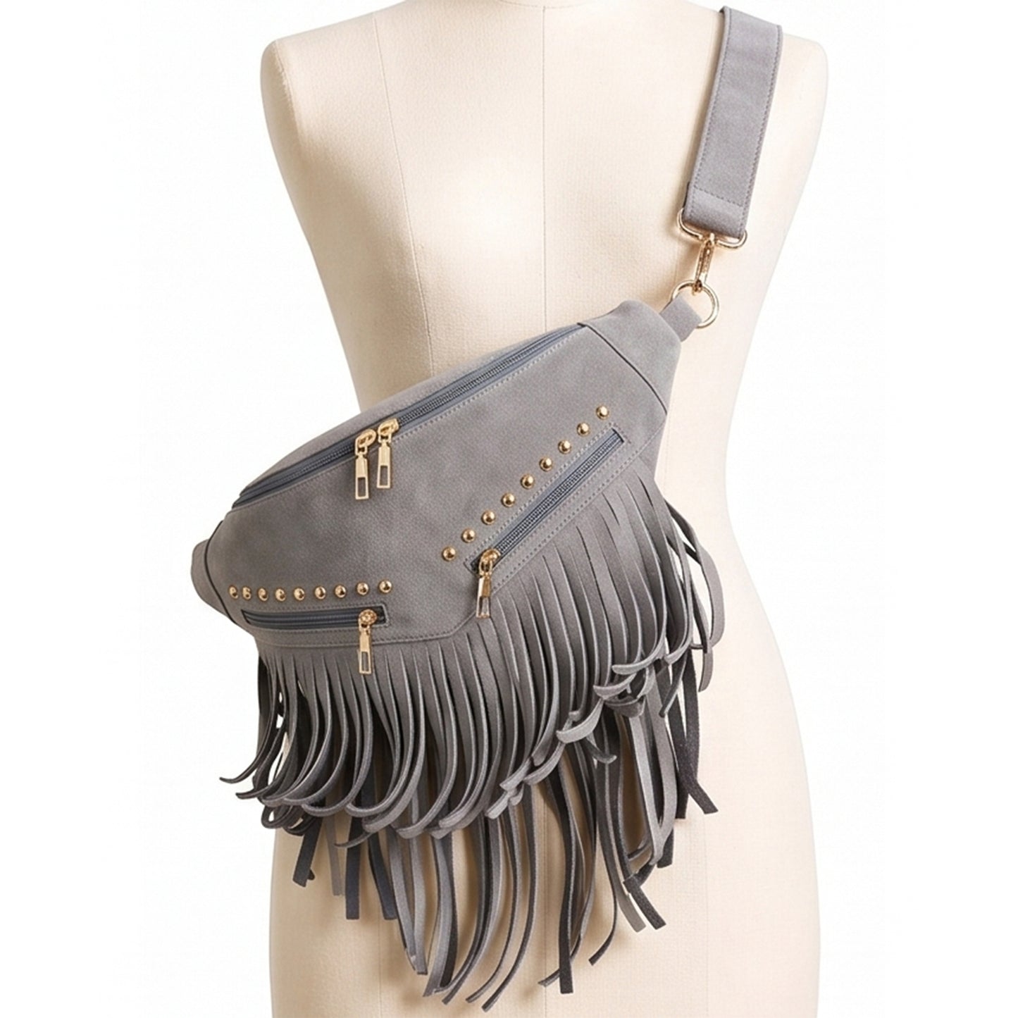 Kalira – Suede Fringe Waist Bag