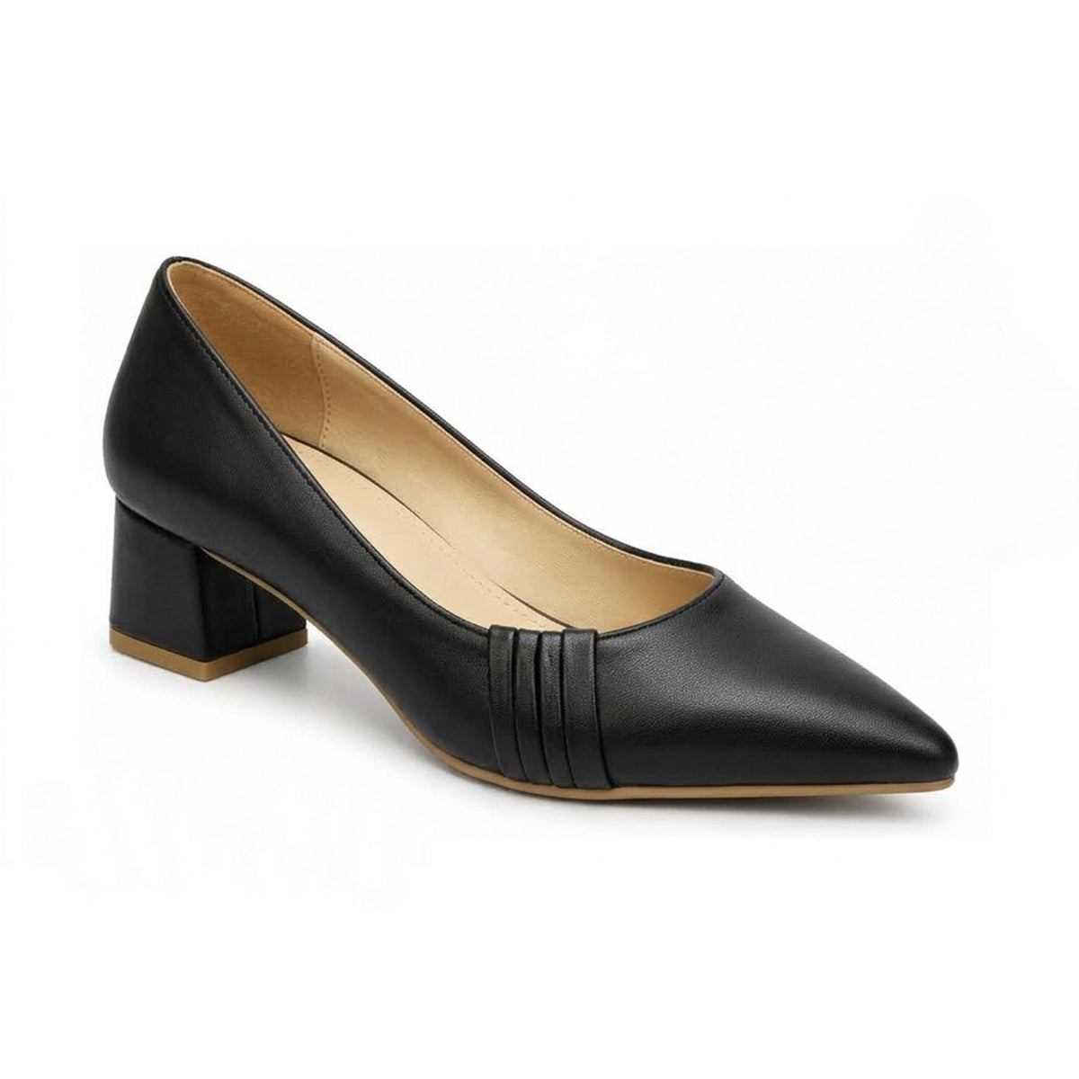 Madison – Pleated Block Heel Pumps