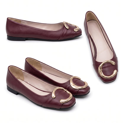 Calyra – Gold Accent Flats