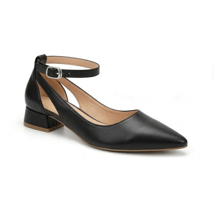 Ronda – Ankle Strap Block Heel Pumps