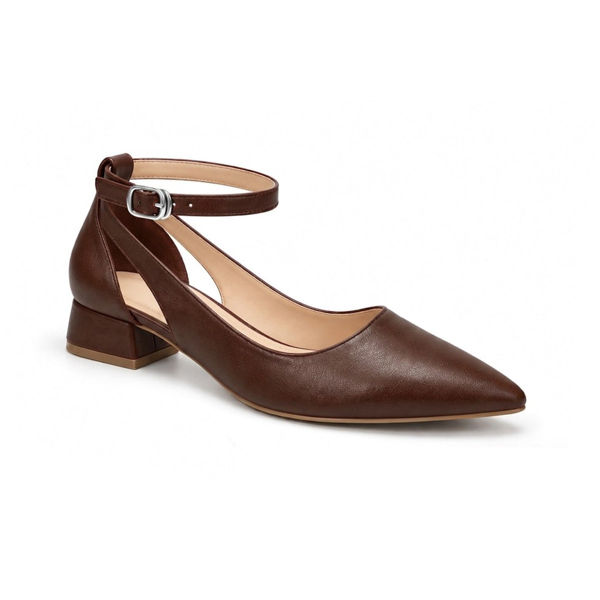 Ronda – Ankle Strap Block Heel Pumps