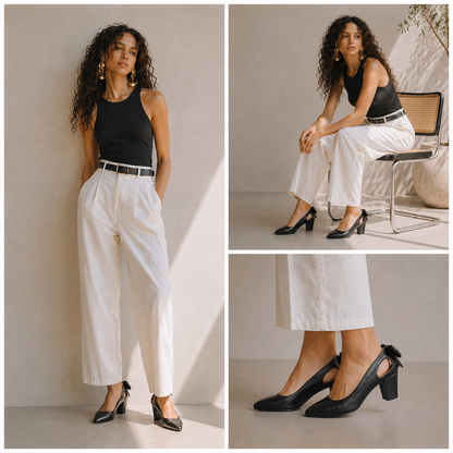 Anaya – Bow Mid Heel