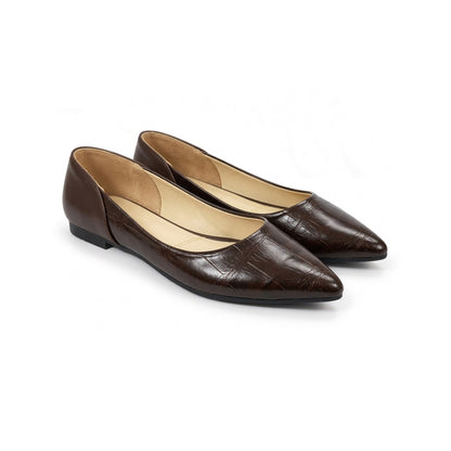 Zavia – Croc Pointed Flats