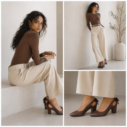 Anaya – Bow Mid Heel