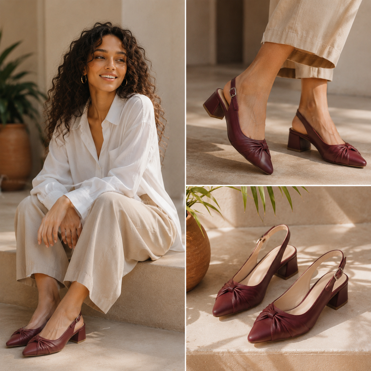 Vera – Knot Slingback Heel