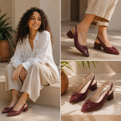 Vera – Knot Slingback Heel