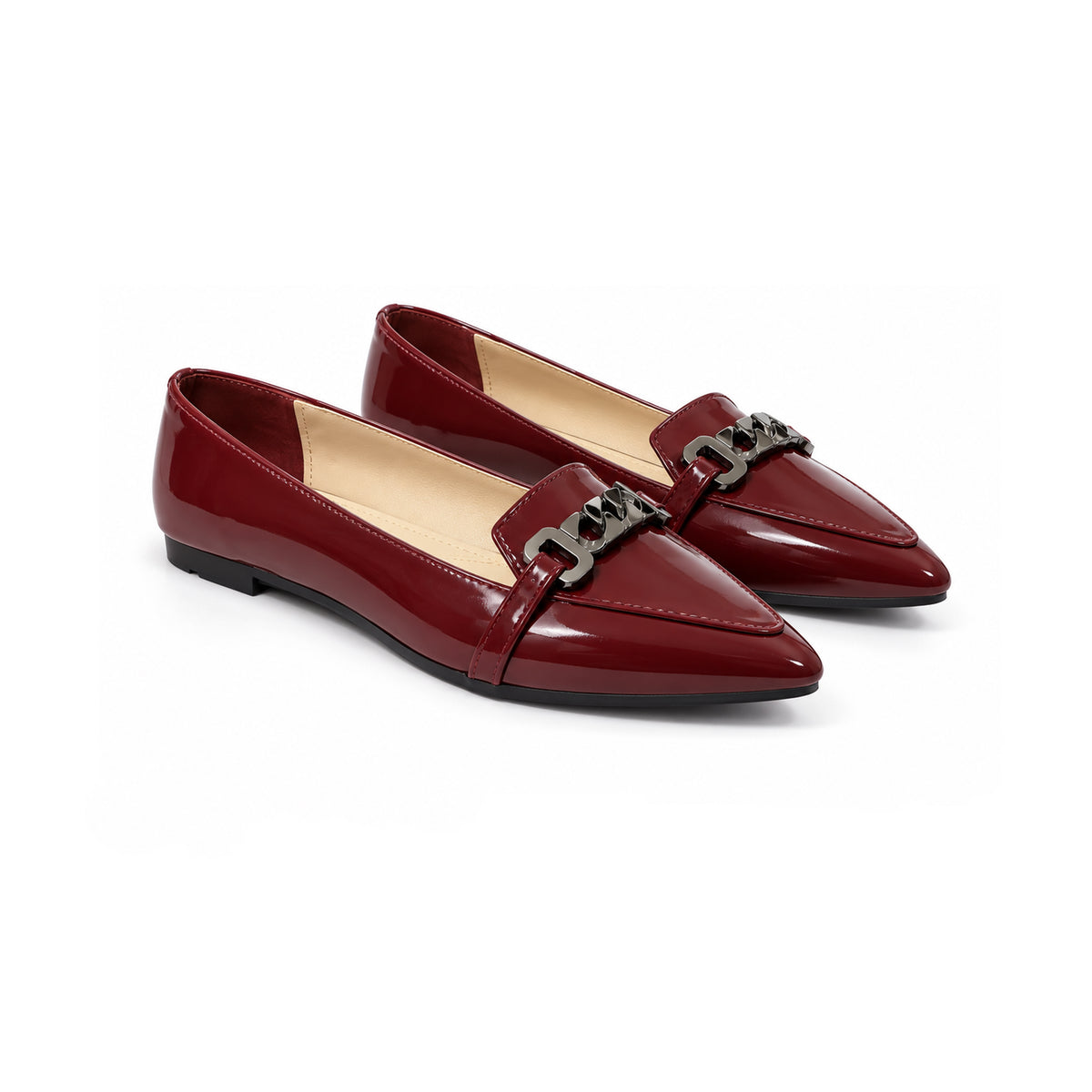 Marbella – Chain Pointed Flats