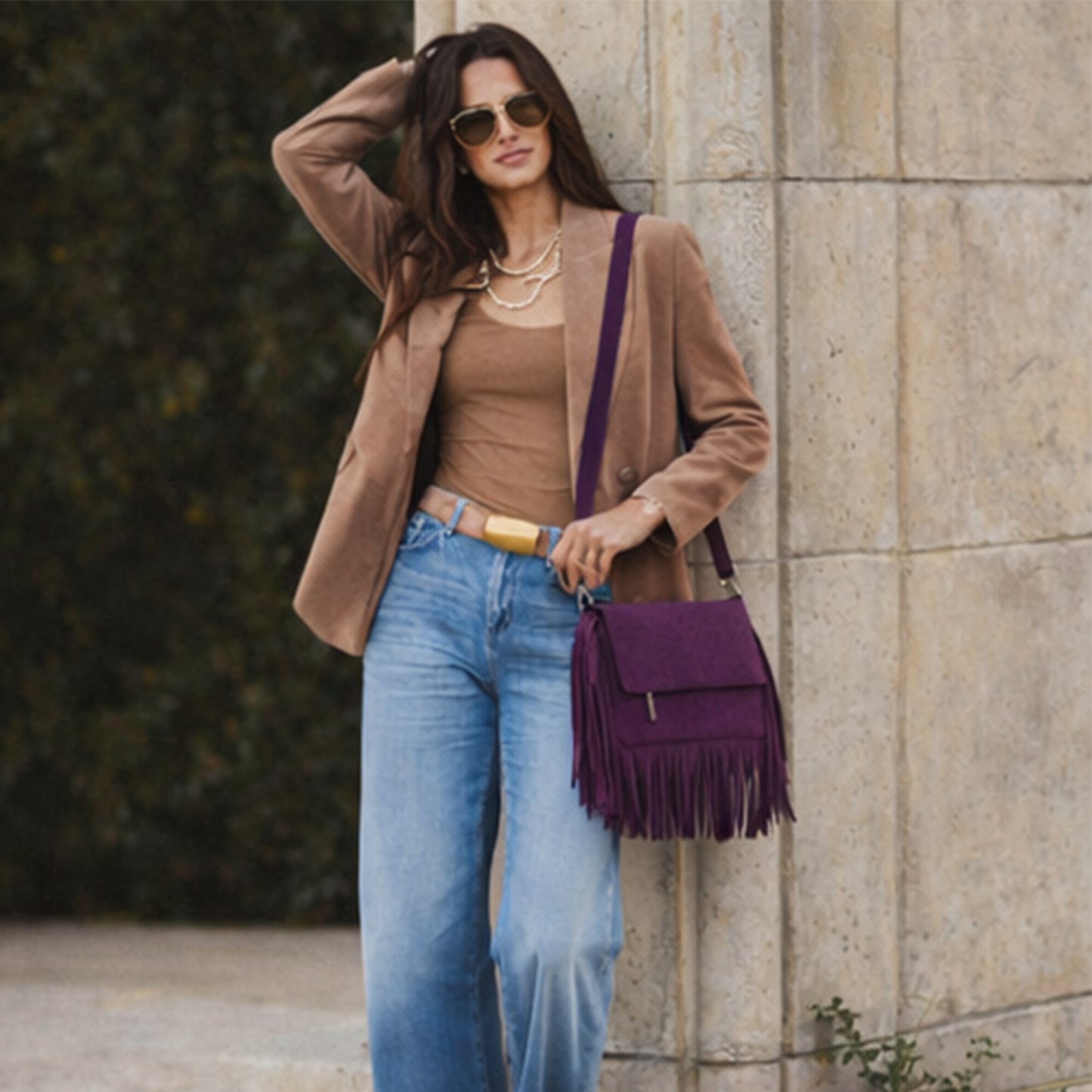 Juno – Suede Fringe Crossbody
