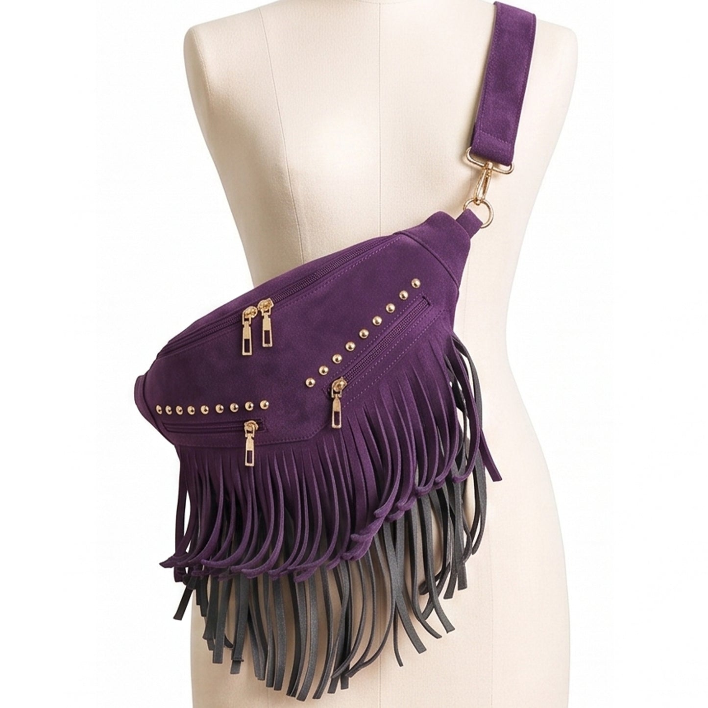 Kalira – Suede Fringe Waist Bag