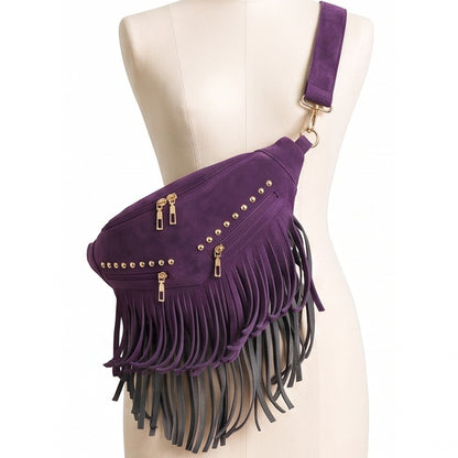 Kalira – Suede Fringe Waist Bag
