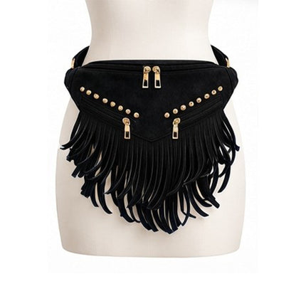 Kalira – Suede Fringe Waist Bag