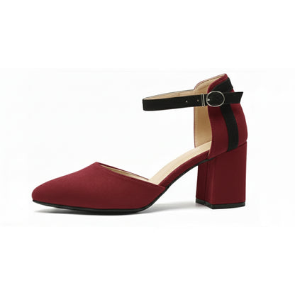 Liza – Suede Mid Block Heel