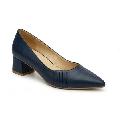 Madison – Pleated Block Heel Pumps