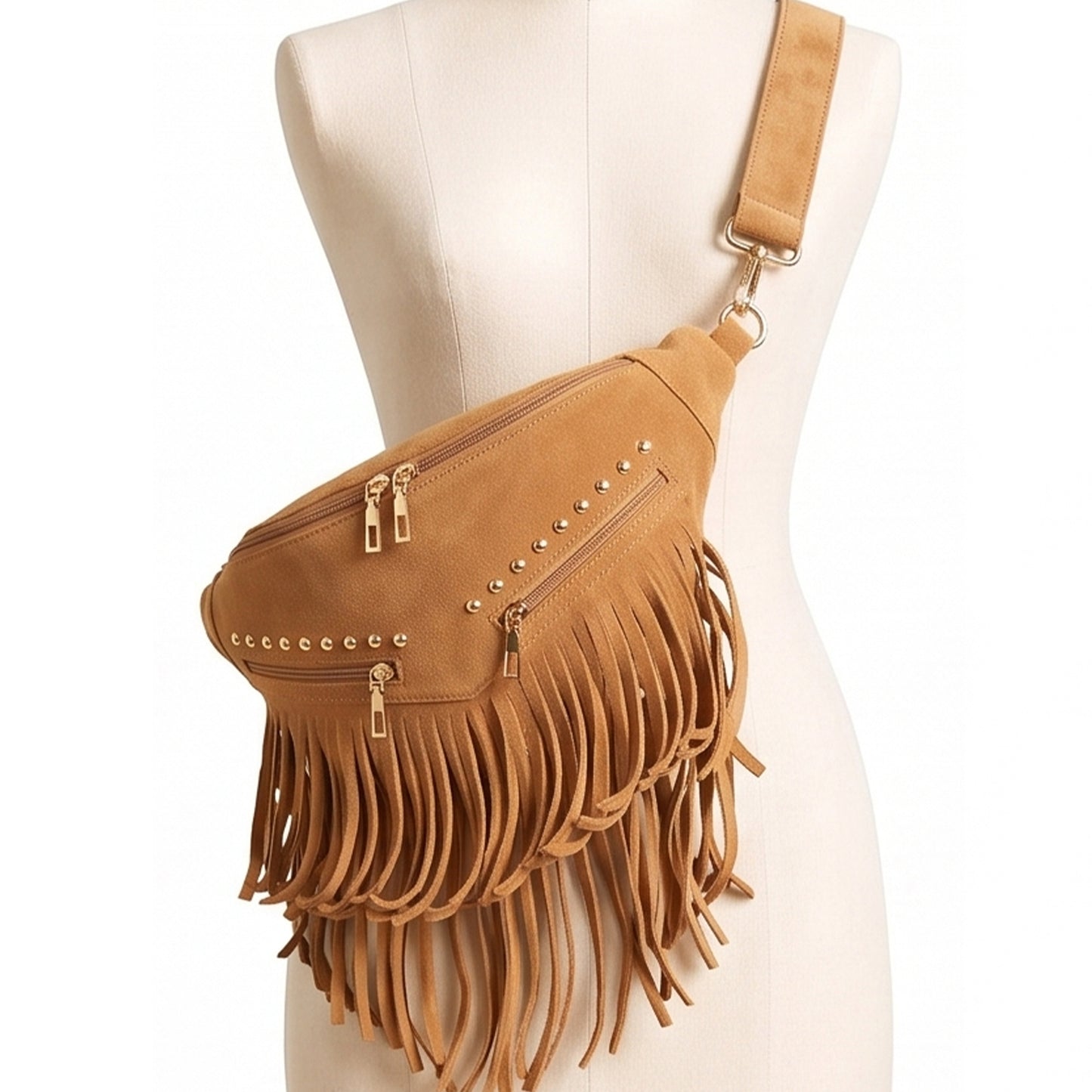 Kalira – Suede Fringe Waist Bag