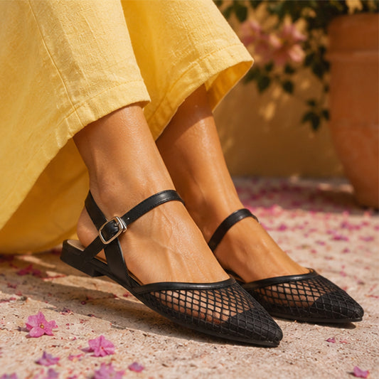 Avery – Mesh Slingback Flats