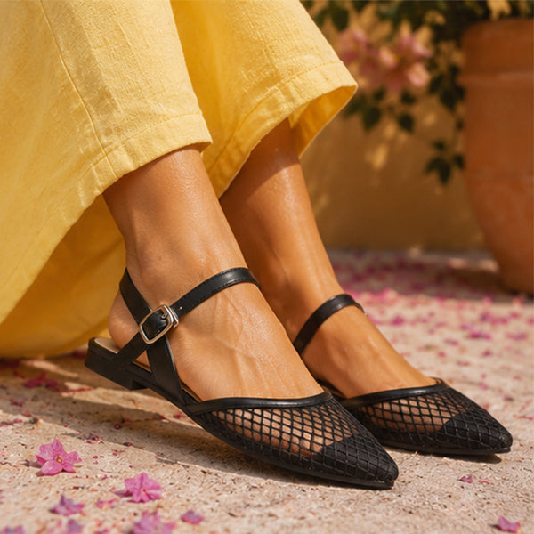 Avery – Mesh Slingback Flats