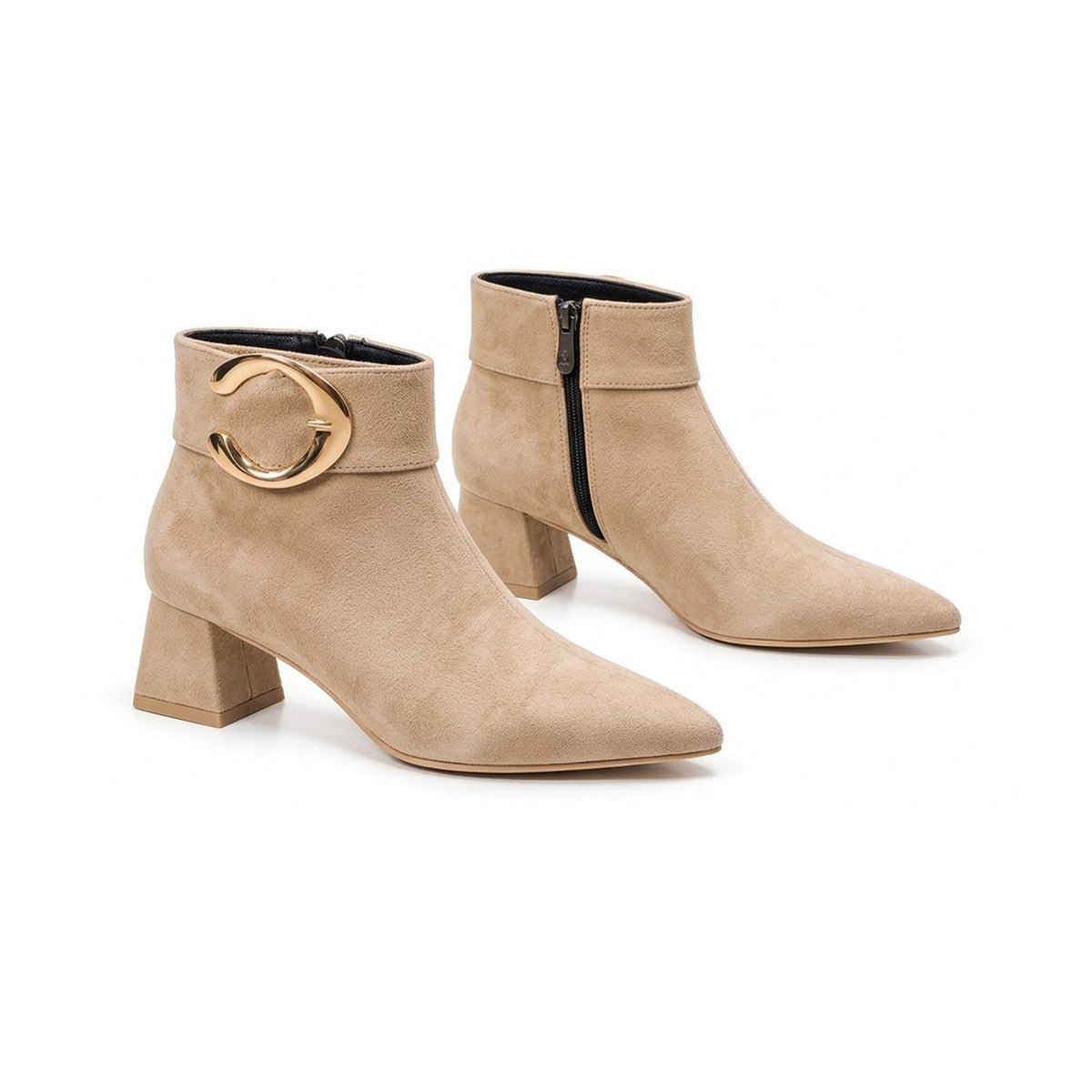 Catalina – Statement Buckle Ankle Boots