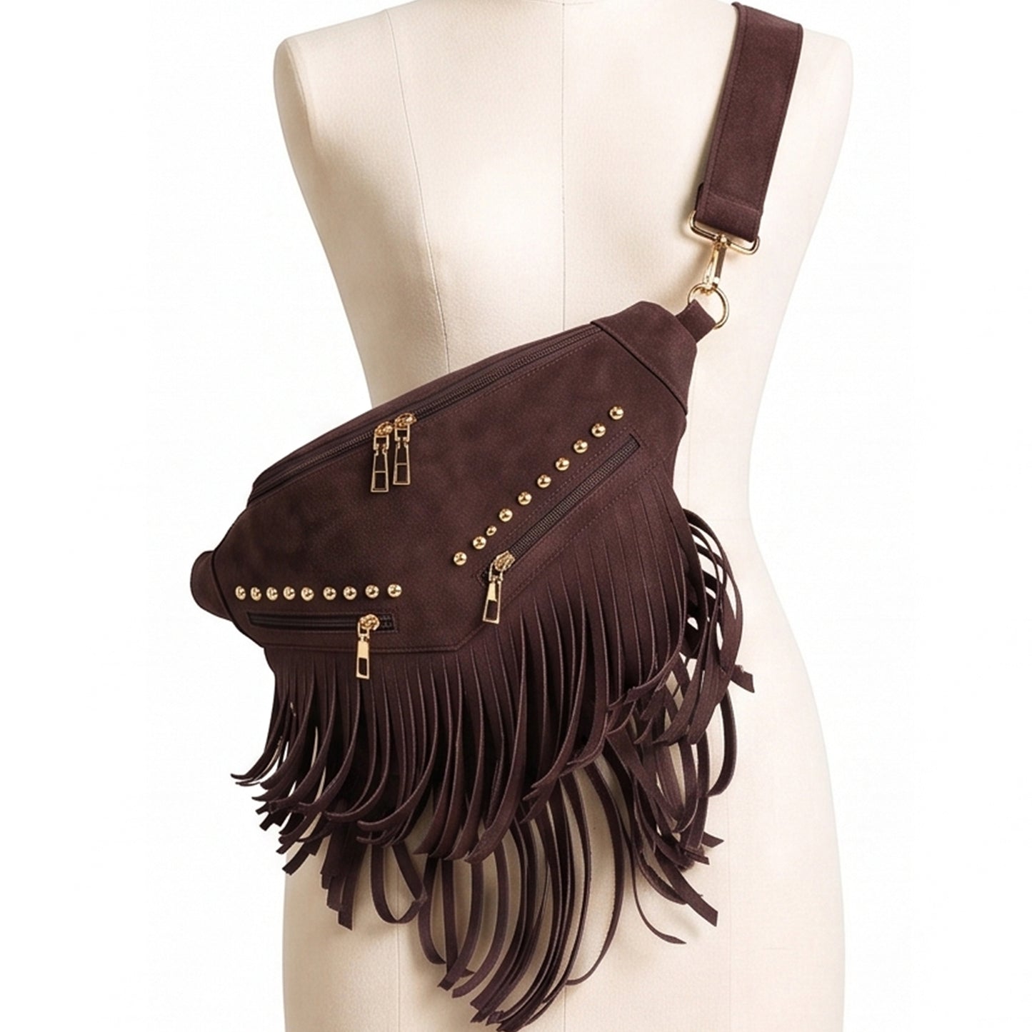 Kalira – Suede Fringe Waist Bag