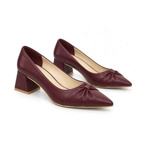 Bellagio – Bow Detail Block Heel Pumps