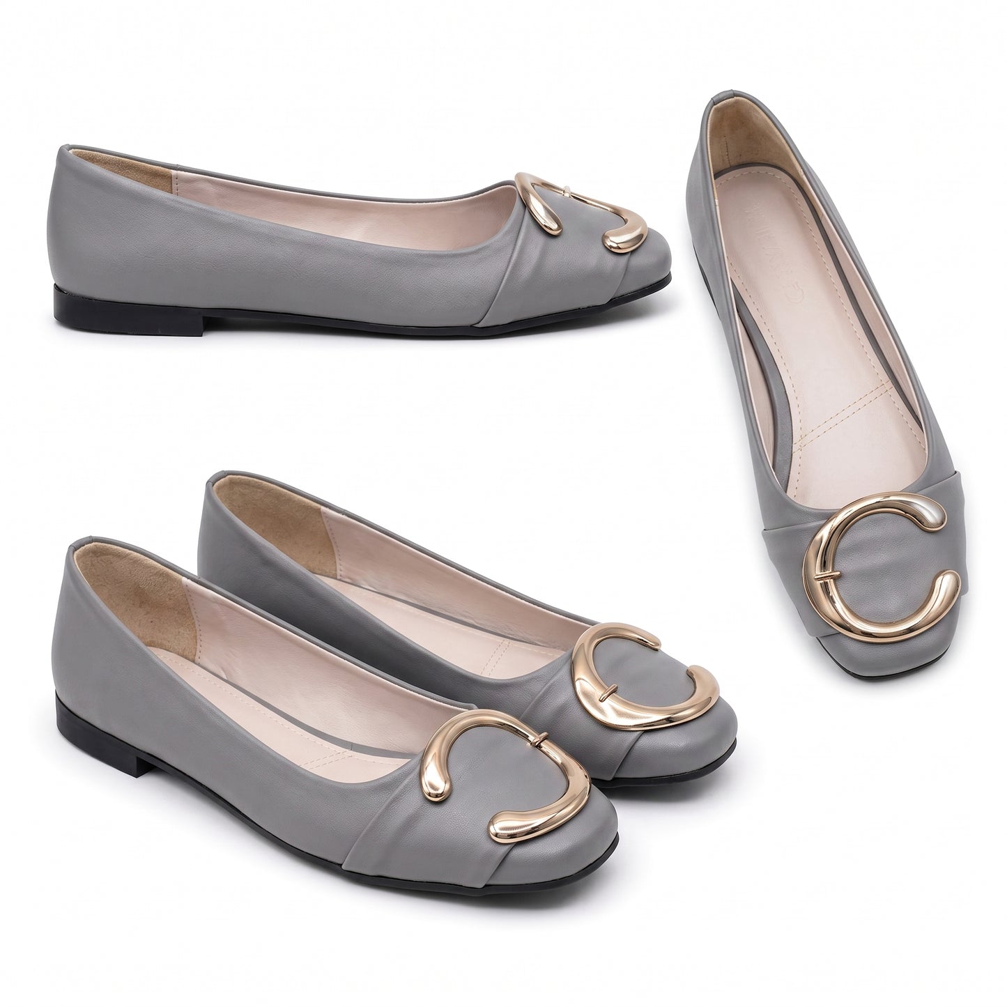 Calyra – Gold Accent Flats