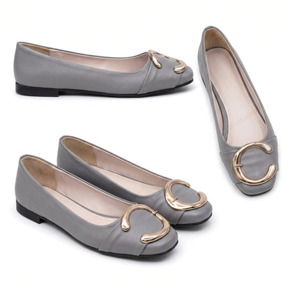Calyra – Gold Accent Flats