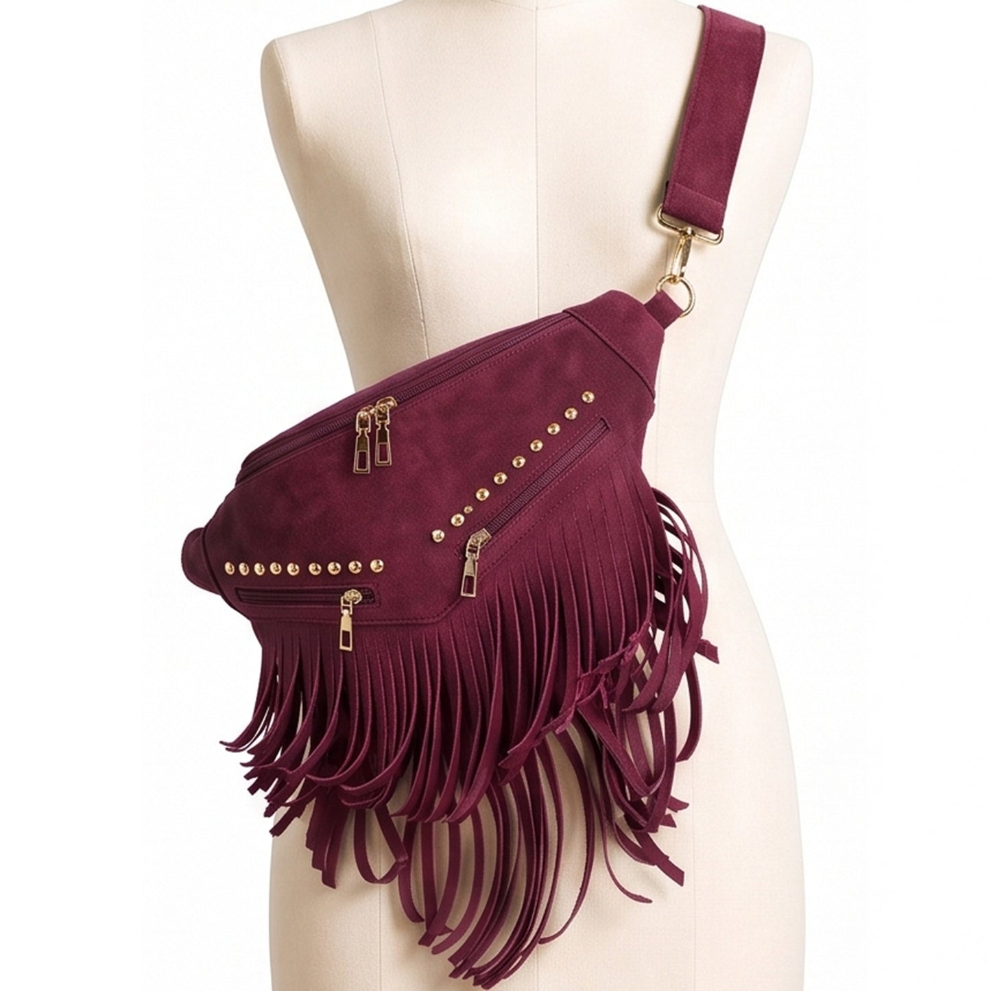 Kalira – Suede Fringe Waist Bag