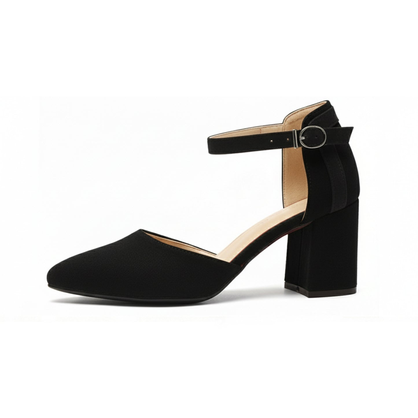 Liza – Suede Mid Block Heel