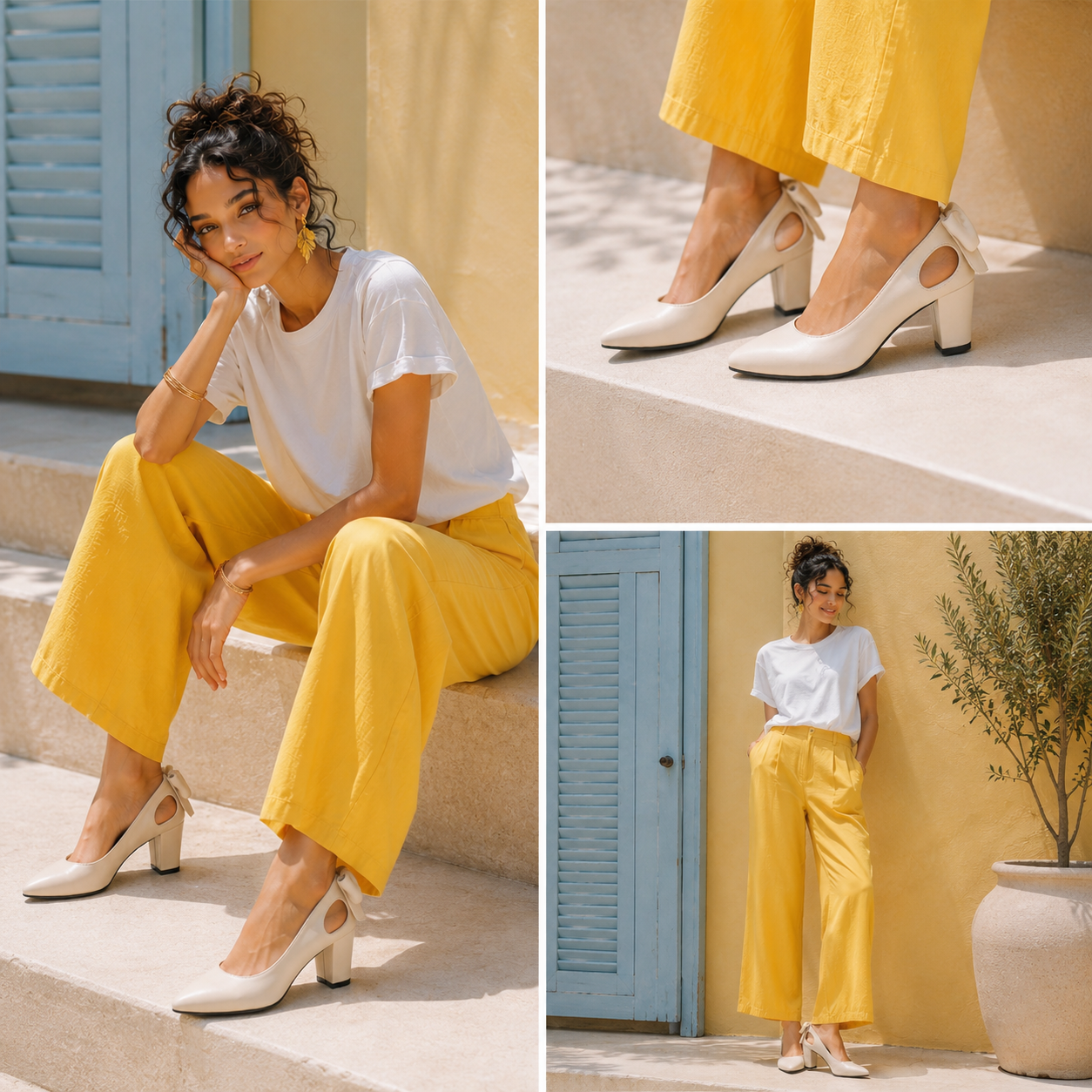 Anaya – Bow Mid Heel
