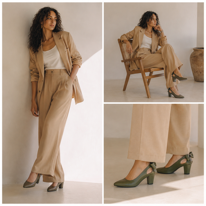 Anaya – Bow Mid Heel